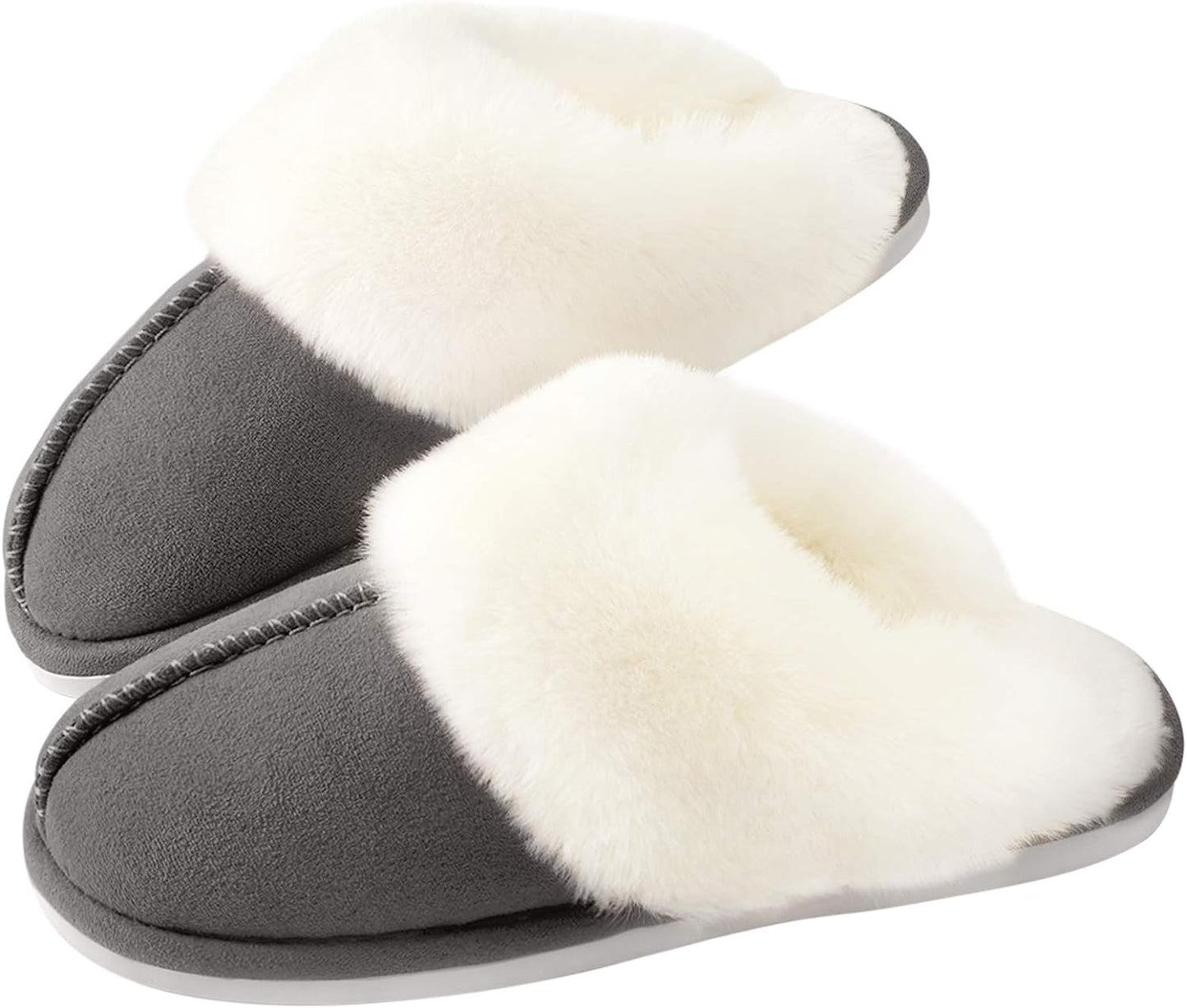 Cozy Faux Fur Women’s Slippers - Warm, Comfy, and Anti-Slip Indoor & Outdoor Shoes with Memory Foam