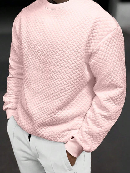 Men's Drop Shoulder Plain Long Sleeve Going Out Casual Sweatshirt
