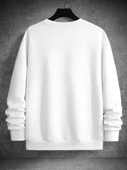 Men's Drop Shoulder Plain Long Sleeve Going Out Casual Sweatshirt
