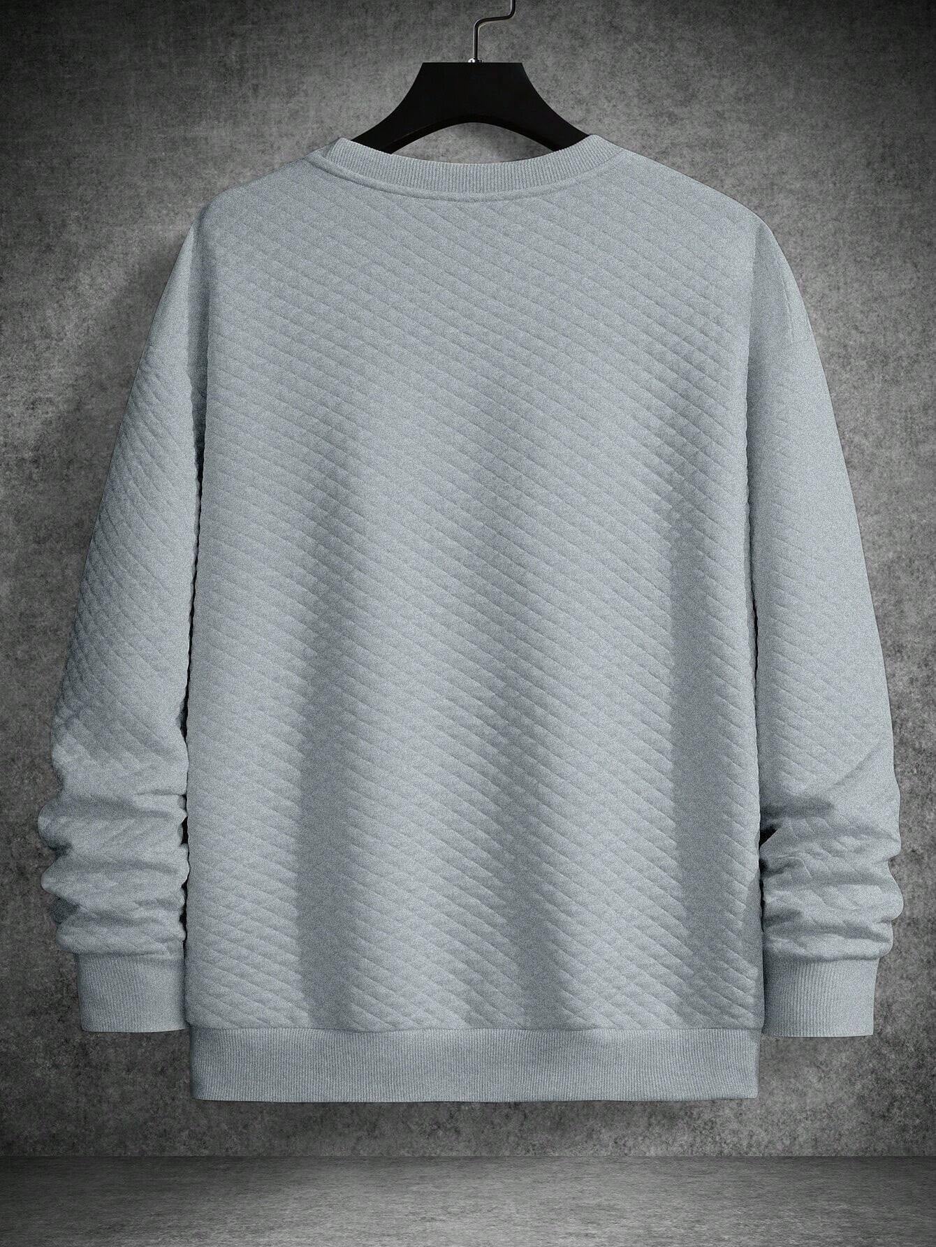 Men's Drop Shoulder Plain Long Sleeve Going Out Casual Sweatshirt