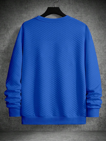Men's Drop Shoulder Plain Long Sleeve Going Out Casual Sweatshirt