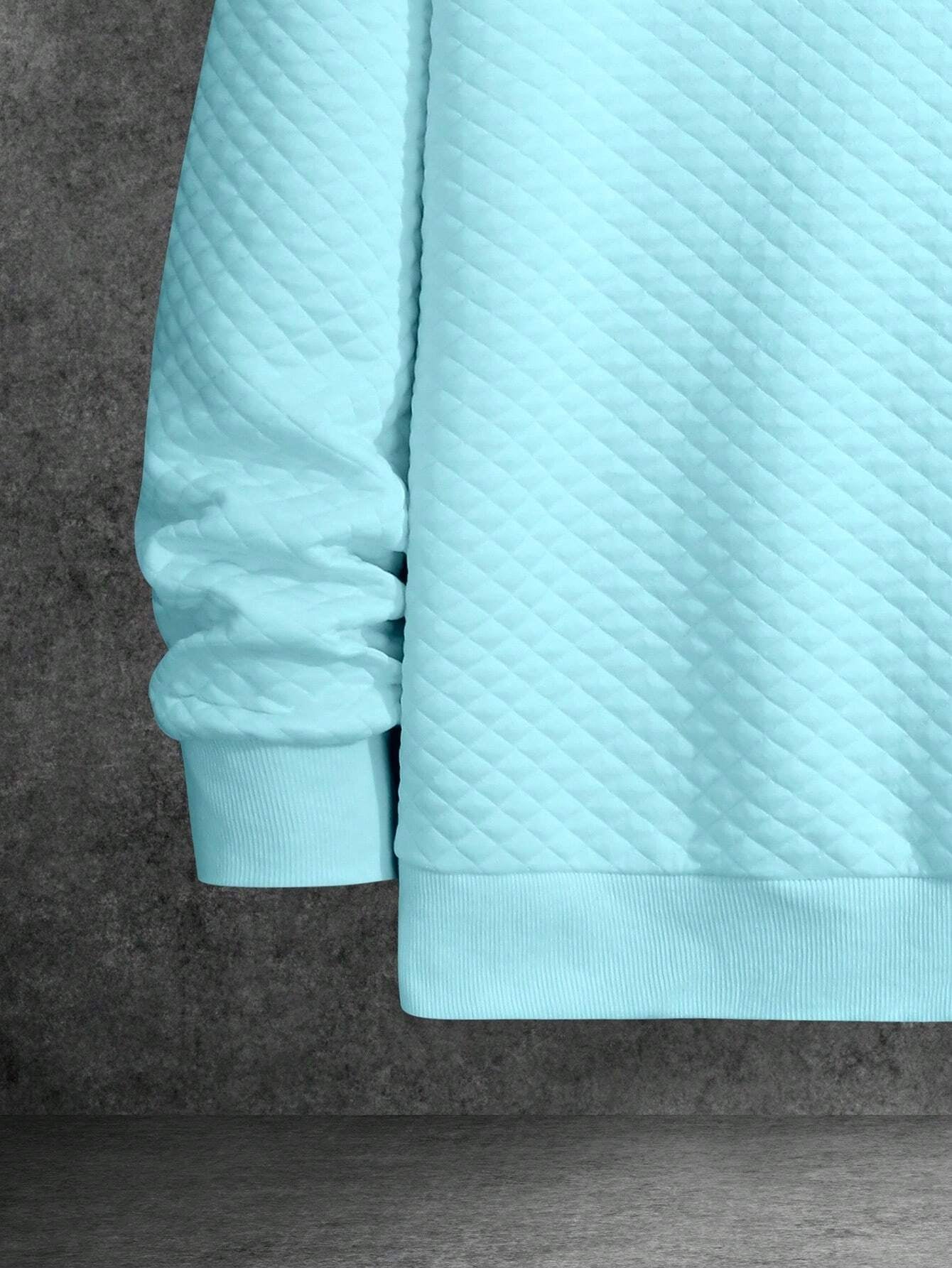 Men's Drop Shoulder Plain Long Sleeve Going Out Casual Sweatshirt