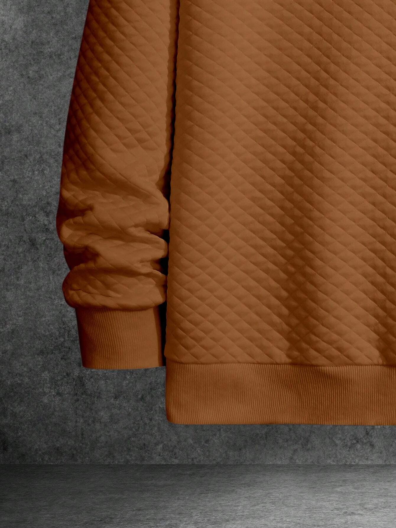 Men's Drop Shoulder Plain Long Sleeve Going Out Casual Sweatshirt