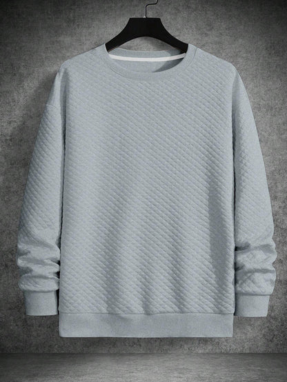 Men's Drop Shoulder Plain Long Sleeve Going Out Casual Sweatshirt