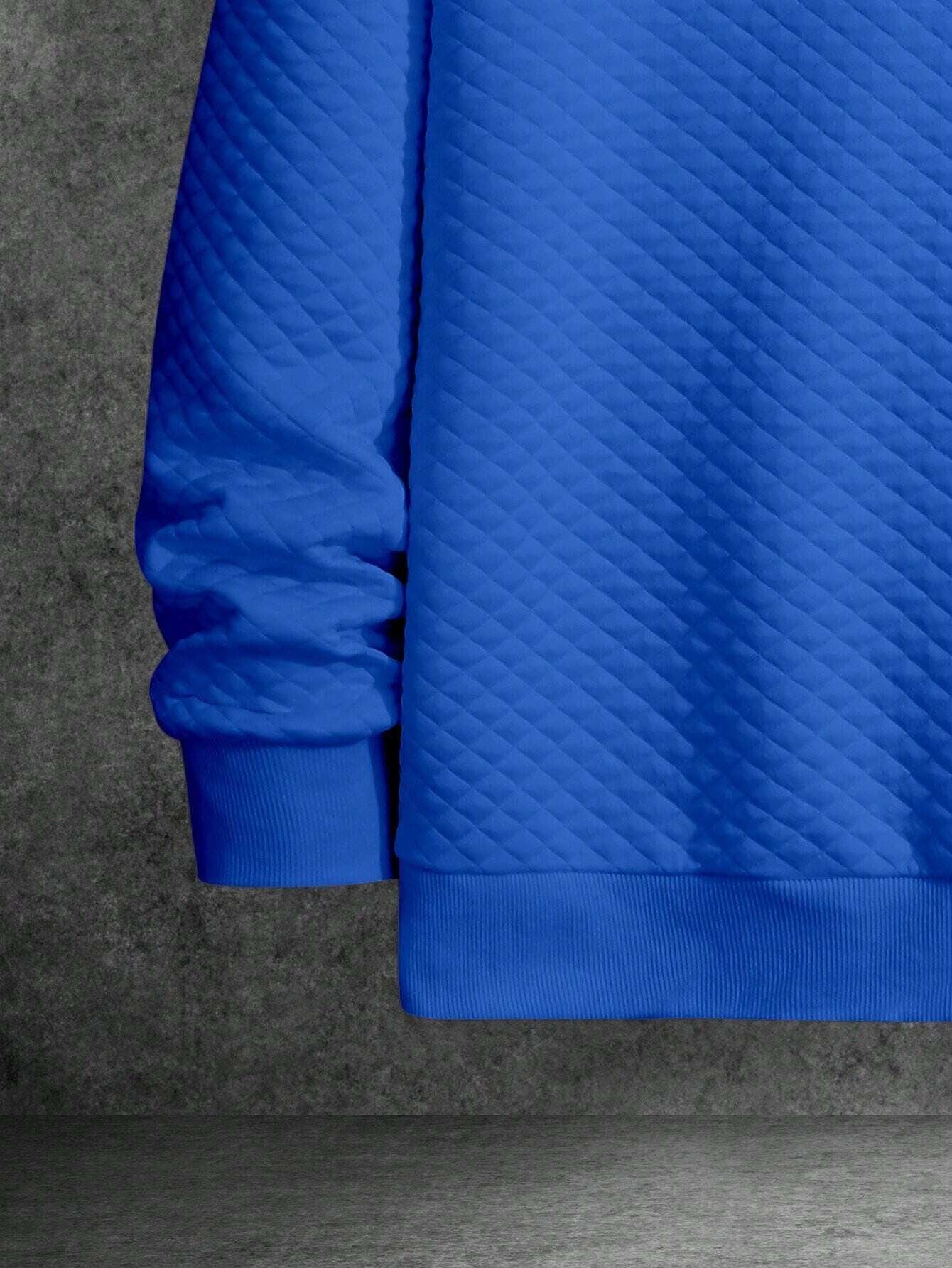 Men's Drop Shoulder Plain Long Sleeve Going Out Casual Sweatshirt