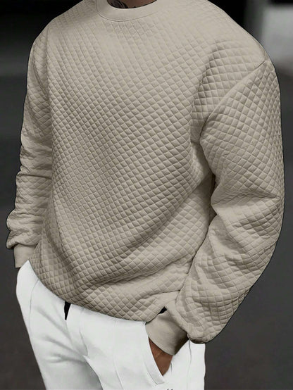 Men's Drop Shoulder Plain Long Sleeve Going Out Casual Sweatshirt