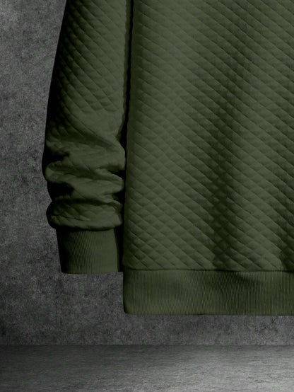 Men's Drop Shoulder Plain Long Sleeve Going Out Casual Sweatshirt