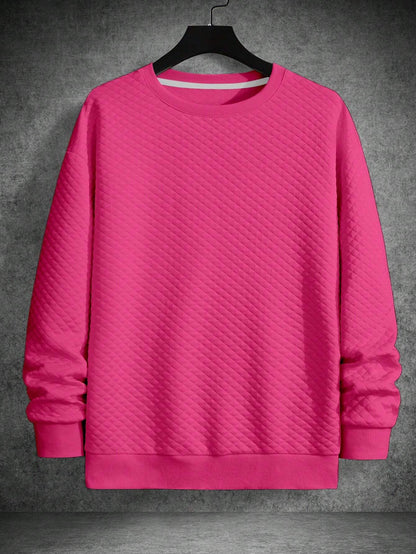 Men's Drop Shoulder Plain Long Sleeve Going Out Casual Sweatshirt