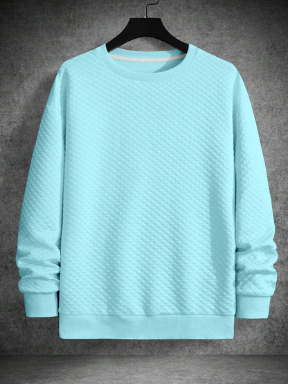 Men's Drop Shoulder Plain Long Sleeve Going Out Casual Sweatshirt