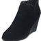 Womens Booties and Ankle Boots Fashion round Toe Zipper Suede Casual Wedge Platform High Heels Comfortable Waterproof Work Chunky Shoes