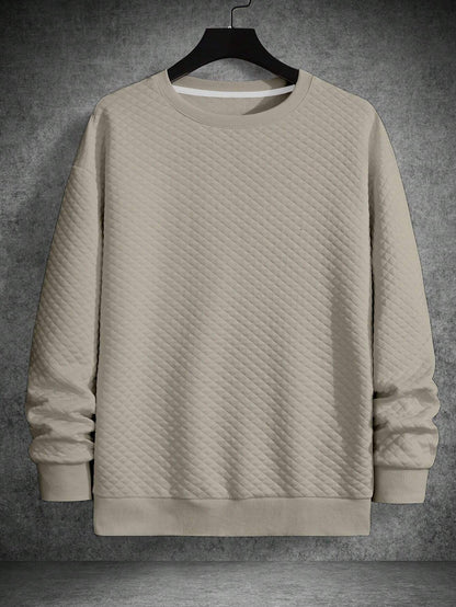 Men's Drop Shoulder Plain Long Sleeve Going Out Casual Sweatshirt