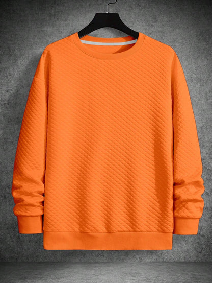 Men's Drop Shoulder Plain Long Sleeve Going Out Casual Sweatshirt