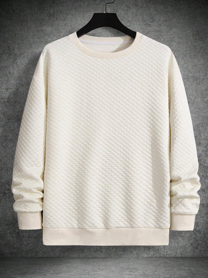 Men's Drop Shoulder Plain Long Sleeve Going Out Casual Sweatshirt