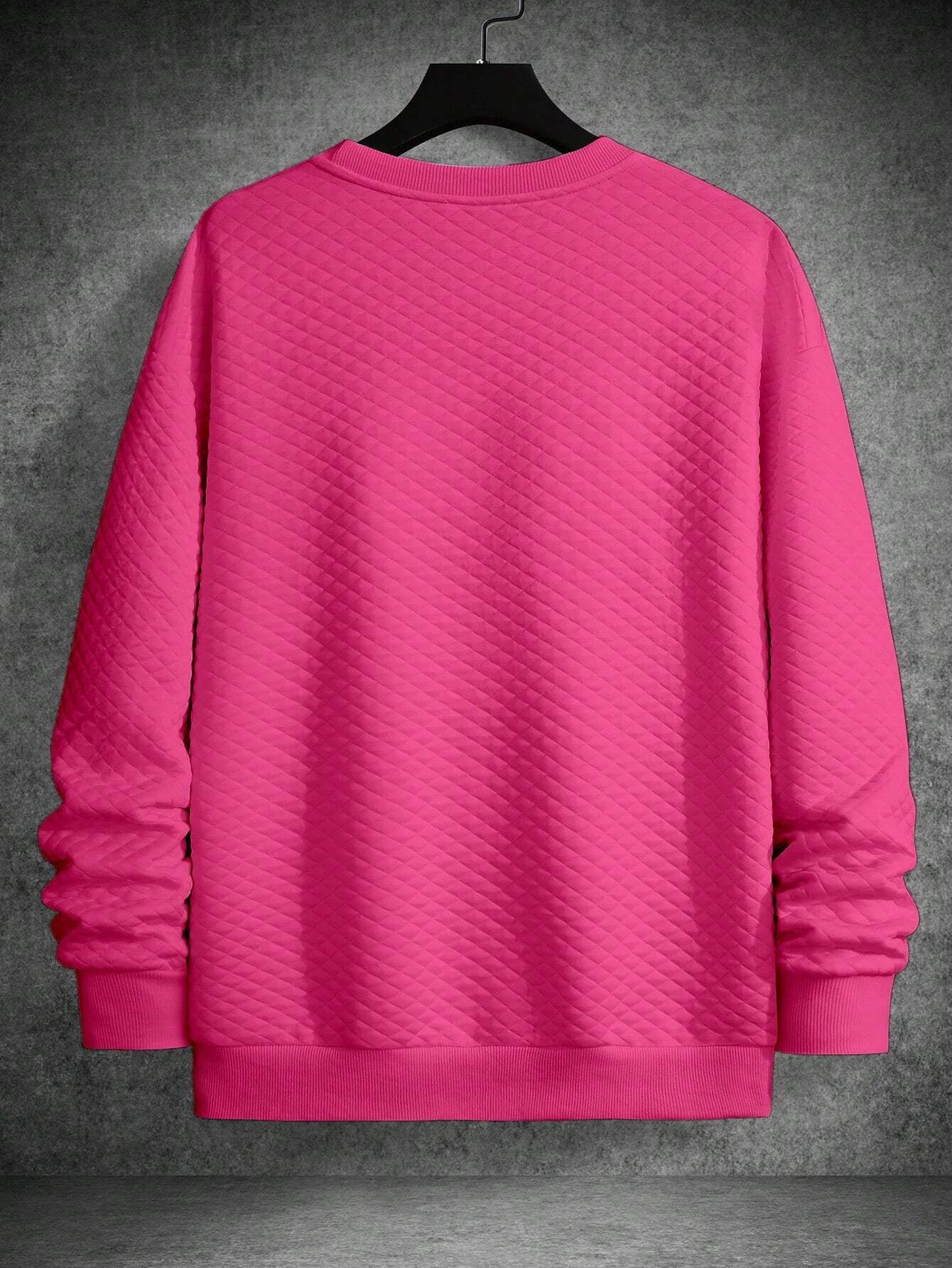 Men's Drop Shoulder Plain Long Sleeve Going Out Casual Sweatshirt