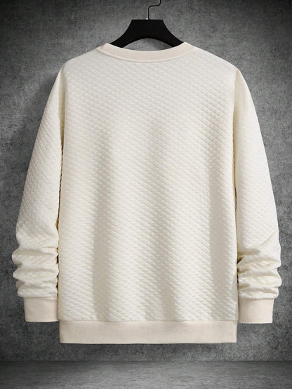 Men's Drop Shoulder Plain Long Sleeve Going Out Casual Sweatshirt