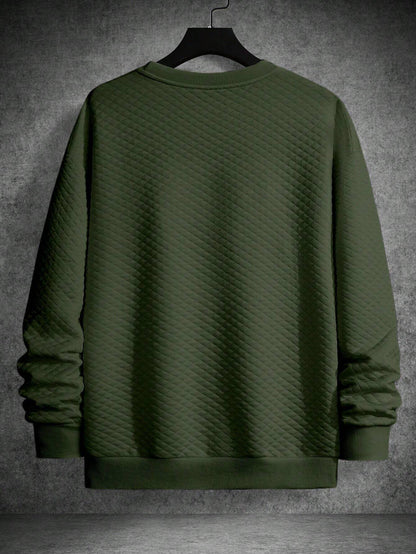 Men's Drop Shoulder Plain Long Sleeve Going Out Casual Sweatshirt