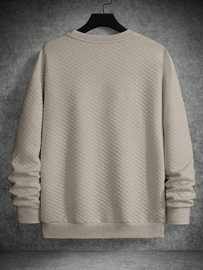 Men's Drop Shoulder Plain Long Sleeve Going Out Casual Sweatshirt
