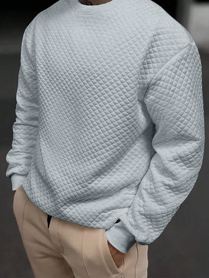 Men's Drop Shoulder Plain Long Sleeve Going Out Casual Sweatshirt