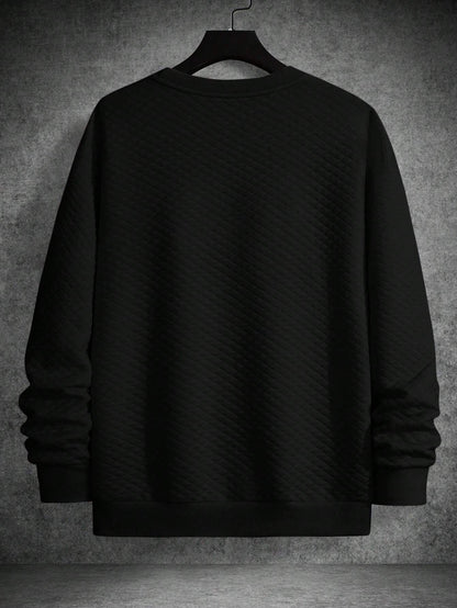 Men's Drop Shoulder Plain Long Sleeve Going Out Casual Sweatshirt