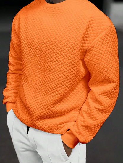 Men's Drop Shoulder Plain Long Sleeve Going Out Casual Sweatshirt