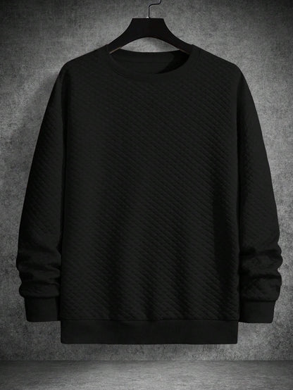 Men's Drop Shoulder Plain Long Sleeve Going Out Casual Sweatshirt